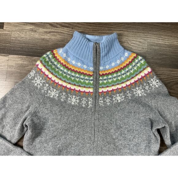 Eddie Bauer VTG 90’s Women’s Sweater Fair Isle Lambswool Angora LT Cottagecore - Picture 2 of 12